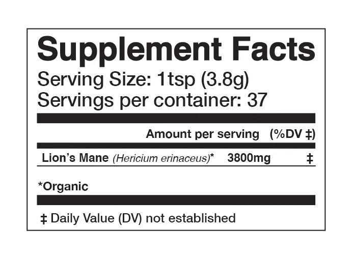 LION'S MANE | Organic Mushroom Powder, Focus Tonic* - Image 9